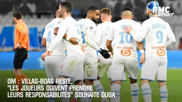 OM : Villas-Boas reste, "les joueurs doivent prendre leurs responsabilités" souhaite Duga