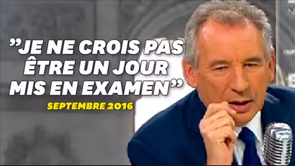 Quand François Bayrou se vantait de n'avoir "jamais traversé aucune affaire"