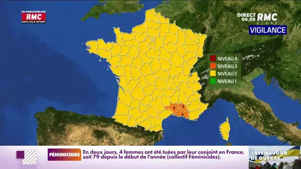 Orages : trois départements du sud-est placés en vigilance orange