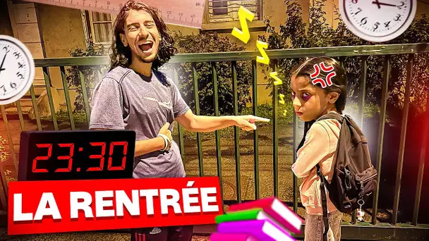 J'ENVOIE MYRIAM A L'ECOLE A 21H30 ! 😭 (ELLE PENSE QU'IL EST 8H00 !! ) rentrée scolaire 2023