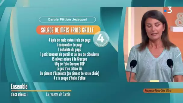 Marseille : une salade d'épis de maïs frais grillé de Carole