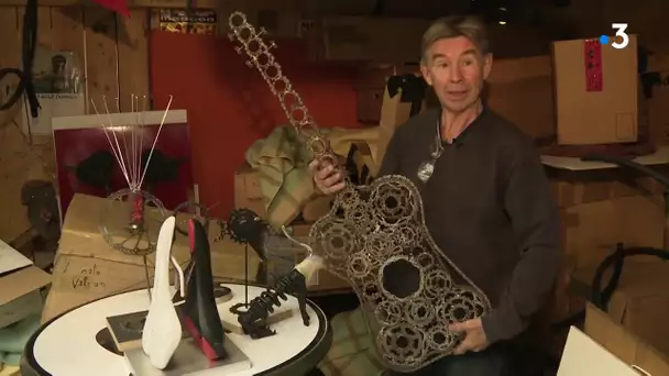 Le sculpteur Lucien Jalu donne une nouvelle vie aux vieux vélos