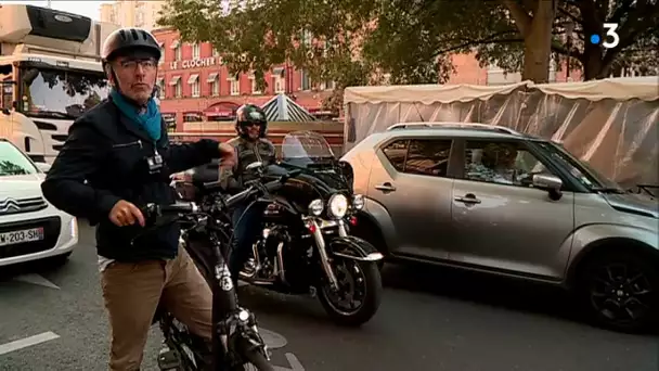 A vélo dans Toulouse : zoom sur le sas velo installé au feux tricolores