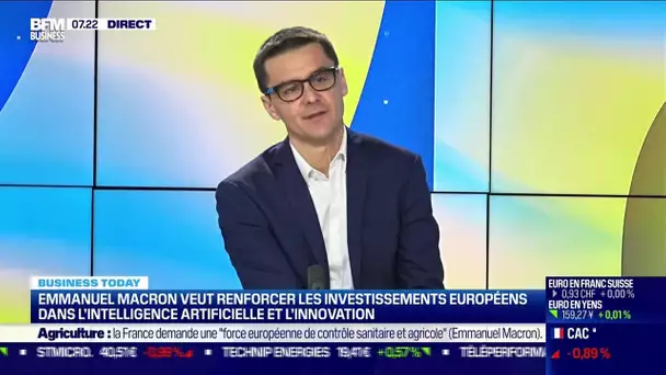 Emmanuel Macron veut renforcer les investissements européens dans l'IA et l'innovation