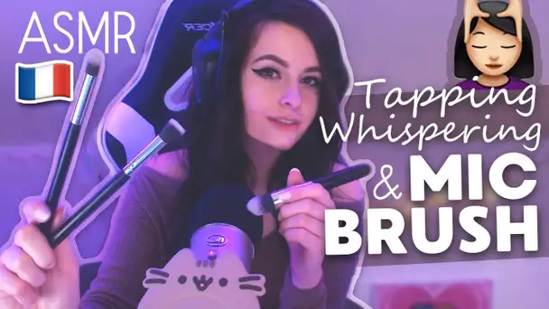 ASMR ⚪️💆 BRUSHES WHISPERING TAPPING détente =^^=