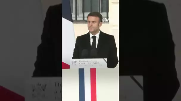 Hommage de Macron à Badinter : « Votre nom devra s'inscrire au Panthéon »
