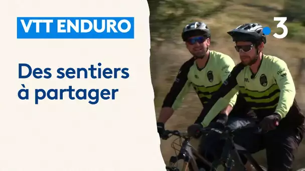VTT enduro : des sentiers à partager entre randonneurs et cyclistes