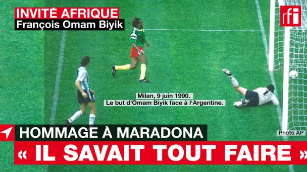 F. Omam Biyik : « #Maradona techniquement savait tout faire avec le ballon »