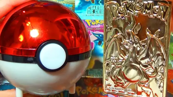 Ouverture d&#039;une POKEBALL ULTRA-RARE SURPRISE D&#039;UNE CARTE POKEMON EN OR DE 23 KARATS !