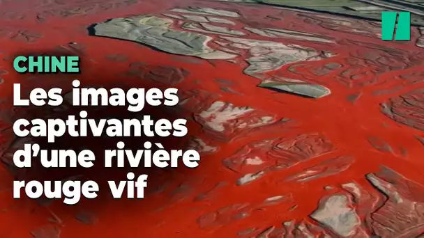 Cette rivière en Chine est rouge vif et c’est fascinant