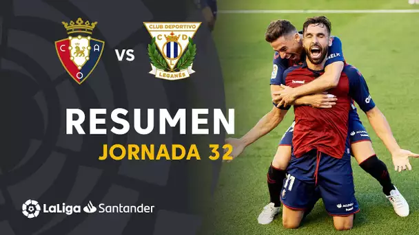 Resumen de CA Osasuna vs CD Leganés (2-1)