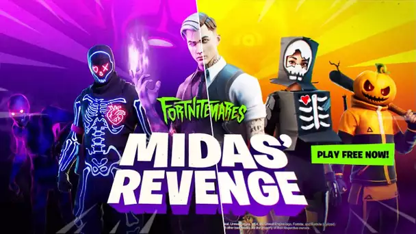 FORTNITEMARES : LA VENGEANCE DE MIDAS ! (TRAILER, NOUVEAUX SKINS, POMPE A CHARGE RETIRE ...)