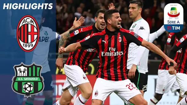 Milan 1-0 Sassuolo | Fuori Consigli: il Milan batte un Sassuolo in dieci  | Serie A