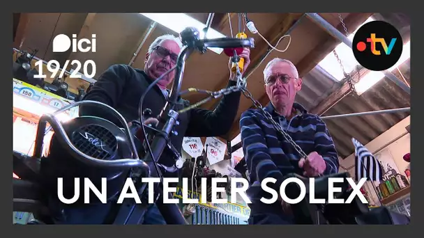 Découverte d'un atelier solex tenu par des bénévoles à Saint-Nazaire