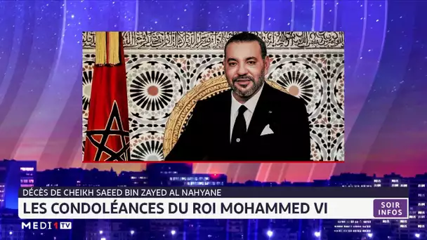 Message de condoléances et de compassion du Roi Mohammed VI au président des Émirats Arabes Unis