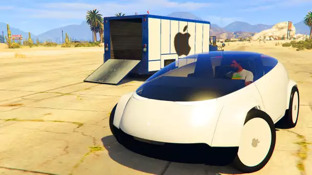 Je vole LA VOITURE ELECTRIQUE D'APPLE sur GTA 5 ! (Ultra RARE)