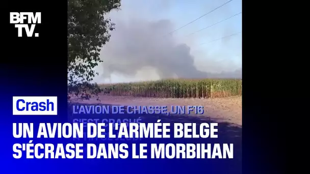 Un avion de chasse de l'armée belge s'est écrasé ce matin à Pluvigner dans le Morbihan