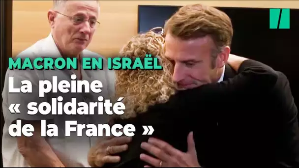 En Israël, Emmanuel Macron rencontre les familles des victimes de l'attaque du Hamas