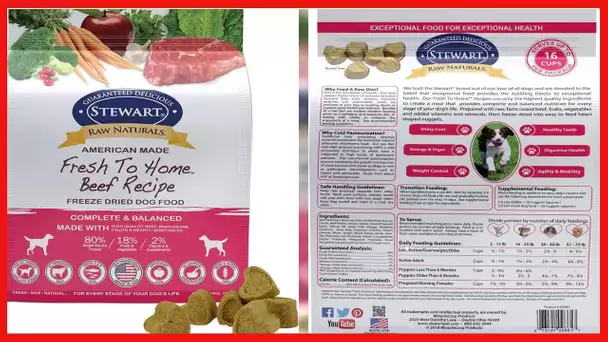 Stewart Raw Naturals Freeze Dried Dog Food Made In USA [Small Batch Grain Free Dog Food