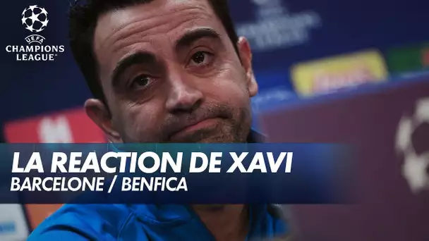 La réaction de Xavi après Barcelone / Benfica - Ligue des Champions