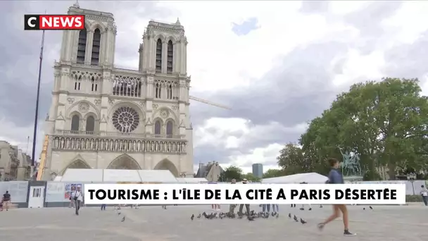 A Paris, l'Île de la Cité est désertée par les touristes