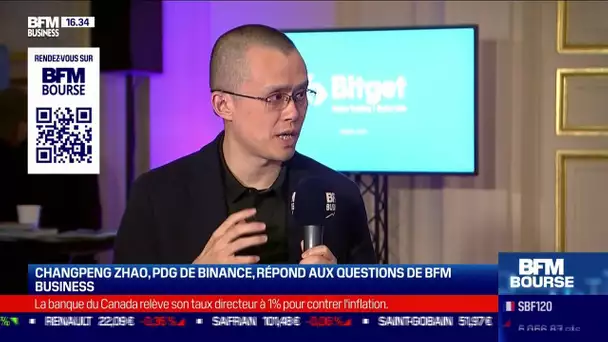 Changpeng Zhao, PDG de Binance, répond aux questions de BFM Business