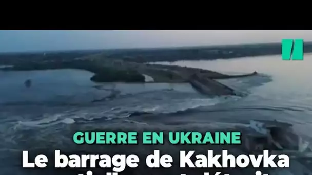 Guerre en Ukraine : les images impressionnantes du barrage de Kakhovka partiellement détruits