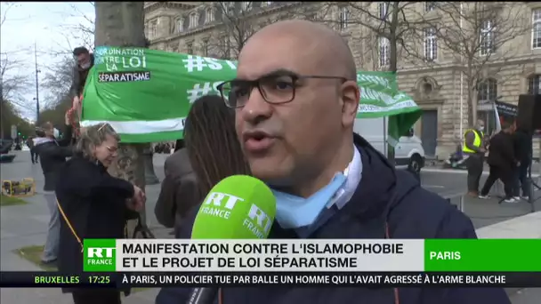 Paris : manifestation contre l'islamophobie et le projet de loi séparatisme