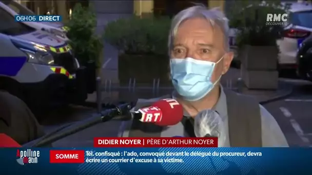 Mort d’Arthur Noyer: la thèse défendue par l’accusé insupportable pour le père de la victime