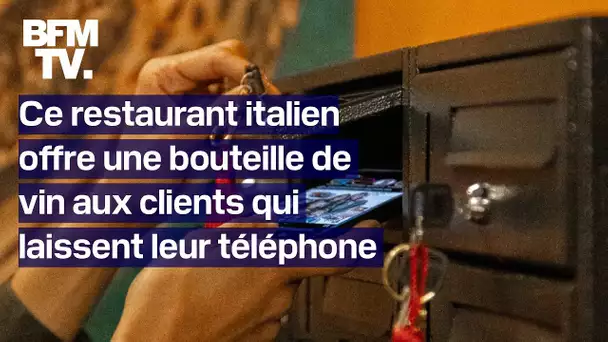 Ce restaurant italien offre une bouteille de vin aux clients qui laissent leur téléphone