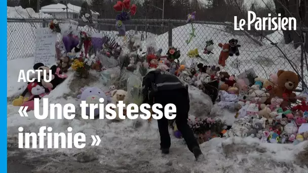 « C'est terrible »: recueillement devant la garderie où deux enfants ont été tués au Québec