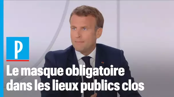 Macron souhaite "le port du masque obligatoire dans les lieux publics clos"