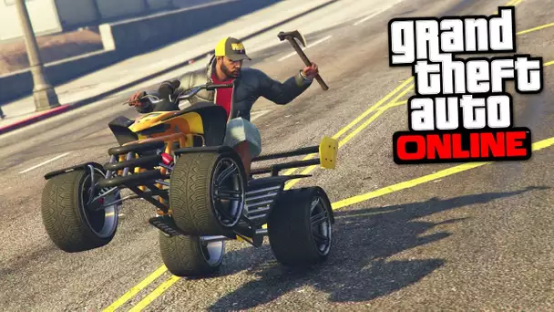 UN QUAD ÉNORME QUI FAIT DES ROUES  SUR GTA 5 ONLINE (DLC BIKER)