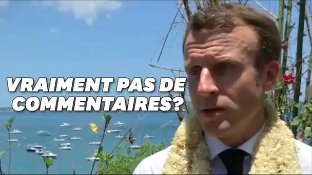 Macron n'a pas pu s'empêcher de commenter l'actualité  hexagonale depuis l'Océan Indien