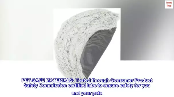 Best Friends by Sheri Round Dog Bed Cover Replacement for The Original Calming Shag Donut Cuddler