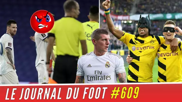 Explication musclée entre Lionel MESSI et un arbitre, la réponse d'AUBAMEYANG à KROOS