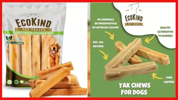 EcoKind Yak Cheese Dog Chews | 1 lb. Bag | Healthy Dog Treats, Odorless Dog Chews, Rawhide Free