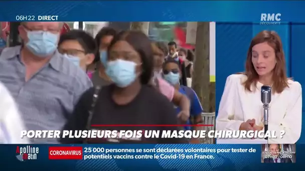 Allô Marie: peut-on utiliser plusieurs fois un masque chirurgical ?