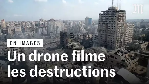 Guerre Israël-Gaza : des images de drones montrent les destructions