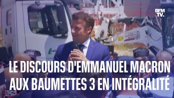 Le discours d'Emmanuel Macron sur le chantier des Baumettes 3 à Marseille, en intégralité