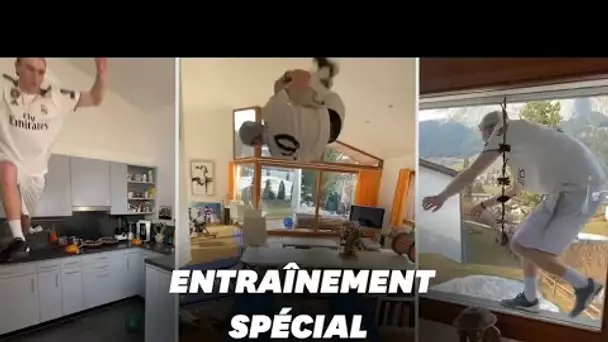 Pendant le confinement, le skieur Andri Ragettli transforme sa maison en parcours d'obstacles