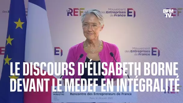 Le discours d'Élisabeth Borne devant le Medef en intégralité