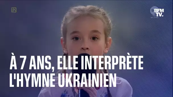 L'émouvante interprétation de l'hymne ukrainien par une petite fille de 7 ans qui a fui Kiev