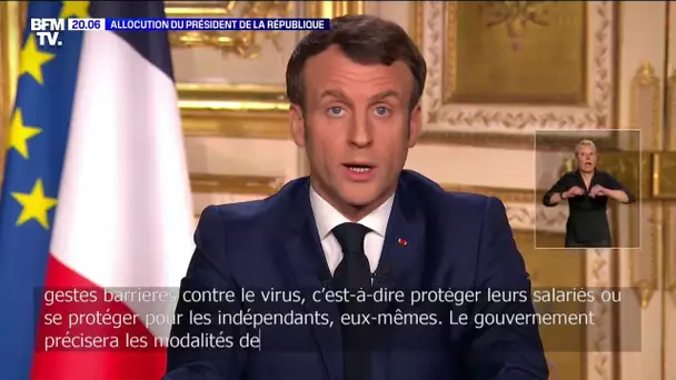 "Seuls doivent demeurer les trajets nécessaires" déclare Emmanuel Macron