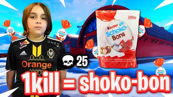 1 KILL = 1 CHOCOBON DANS LA BOUCHE POUR CETTE ENFANT DE 10 ANS SUR FORTNITE !