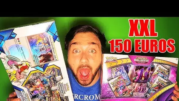 Ouverture de 2 ENORMES COFFRETS POKEMON XXL à 150 EUROS ! LA PLUS PUISSANTE CARTE POKEMON SHINY !