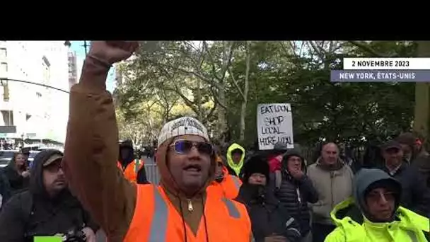 🇺🇸 New York : les ouvriers du bâtiment en grève pour protester contre les bas salaires