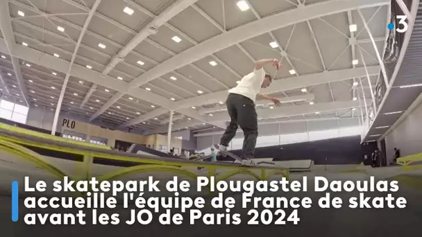 Le skatepark de Plougastel avant les JO de Paris 2024 : l'équipe de France à l'entrainement