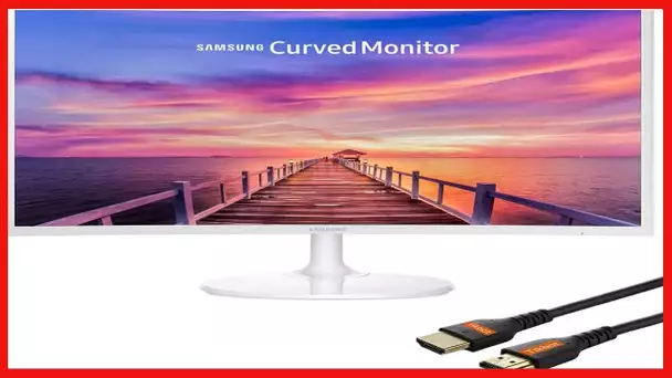 Samsung Monitor for Business Gaming, 27" FHD Curved Widescreen LED Slim Bezel Anti-Glare, AMD