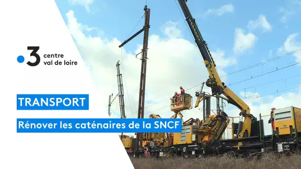 Meung-sur-Loire : des trains-usine rénovent les catenaires de la ligne SNCF Orléans-Tours